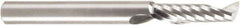 Amana Tool - 1/4" Cutting Diam x 7/8" Length of Cut, 1 Flute, Upcut Spiral Router Bit - Uncoated, Right Hand Cut, Solid Carbide, 2-1/2" OAL x 1/4" Shank Diam, 30° Helix Angle - USA Tool & Supply