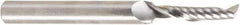 Amana Tool - 3/16" Cutting Diam x 7/8" Length of Cut, 1 Flute, Upcut Spiral Router Bit - Uncoated, Right Hand Cut, Solid Carbide, 2-1/2" OAL x 1/4" Shank Diam, 30° Helix Angle - USA Tool & Supply