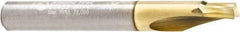 Amana Tool - 1/4" Cutting Diam x 1/4" Length of Cut, 1 Flute, Upcut Spiral Router Bit - Zirconium Coated, Right Hand Cut, Solid Carbide, 2" OAL x 1/4" Shank Diam, 10° Helix Angle - USA Tool & Supply