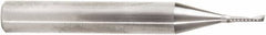 Amana Tool - 1/16" Cutting Diam x 1/4" Length of Cut, 1 Flute, Upcut Spiral Router Bit - Uncoated, Right Hand Cut, Solid Carbide, 2" OAL x 1/4" Shank Diam, 20° Helix Angle - USA Tool & Supply