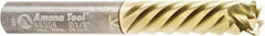 Amana Tool - 3/8" Cutting Diam x 1-1/4" Length of Cut, 6 Flute, Compression Spiral Router Bit - Zirconium Coated, Right Hand Cut, Solid Carbide, 3" OAL x 3/8" Shank Diam, Assorted Router Styles, 30° Helix Angle - USA Tool & Supply