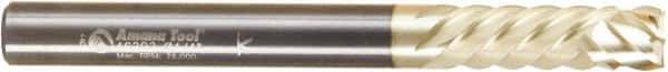 Amana Tool - 1/4" Cutting Diam x 2-1/2" Length of Cut, 6 Flute, Compression Spiral Router Bit - Zirconium Coated, Right Hand Cut, Solid Carbide, 2-1/2" OAL x 1/4" Shank Diam, Assorted Router Styles, 20° Helix Angle - USA Tool & Supply