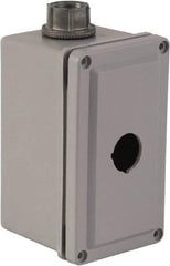 Square D - 1 Hole, 30mm Hole Diameter, Plastic Pushbutton Switch Enclosure - 1, 3, 4, 12, 4X NEMA Rated - USA Tool & Supply