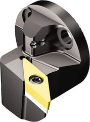 Sandvik Coromant - Left Hand Cut, Size 25, VBMT 332 Insert Compatiblity, Modular Turning & Profiling Cutting Unit Head - 20mm Ctr to Cutting Edge, 25mm Head Length, Through Coolant, Series CoroTurn 107 - USA Tool & Supply
