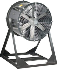 Americraft - 30" Blade, 3/4 hp, 10,400 CFM, Medium Floor Stand Industrial Circulation Fan - Floor Stand, 230/460 Volts, 1 Speed - USA Tool & Supply