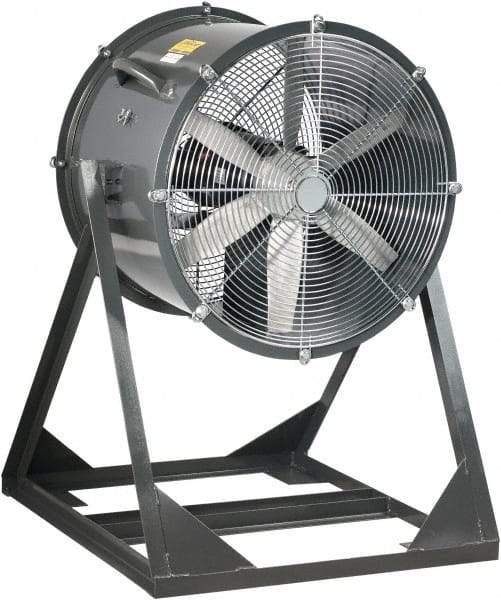 Americraft - 18" Blade, 1/4 hp, 3,050 CFM, Medium Floor Stand Industrial Circulation Fan - Floor Stand, 115/230 Volts, 1 Speed - USA Tool & Supply