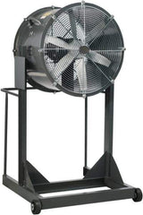 Americraft - 18" Blade, 1/4 hp, 3,050 CFM, High Floor Stand Industrial Circulation Fan - Floor Stand, 230/460 Volts, 1 Speed - USA Tool & Supply