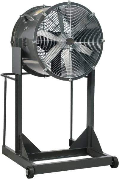 Americraft - 36" Blade, 3 hp, 20,500 CFM, High Floor Stand Industrial Circulation Fan - Floor Stand, 230/460 Volts, 1 Speed - USA Tool & Supply