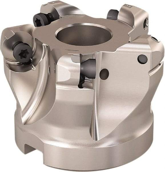 Seco - 2" Cut Diam, 0.236" Max Depth, 3/4" Arbor Hole, 5 Inserts, RP..12.. Insert Style, Indexable Copy Face Mill - R220.29 Cutter Style, 12,500 Max RPM, 1-1/2 High, Through Coolant, Series R220.29 - USA Tool & Supply