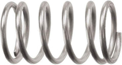 Associated Spring Raymond - 4.57mm OD, 0.3mm Wire, 1-1/4" Free Length, Compression Spring - 0.58 Lb Spring Rating, 1.56 N Max Work Load, Stainless Steel - USA Tool & Supply