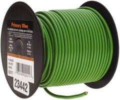 EastPenn - 14 AWG Automotive Plastic Insulated, Single Conductor Wire - 100' Long, Green - USA Tool & Supply