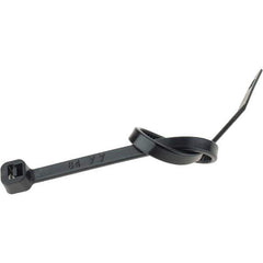 Value Collection - 5.9" Long Black Nylon Standard Cable Tie - 40 Lb Tensile Strength, 37mm Max Bundle Diam - USA Tool & Supply