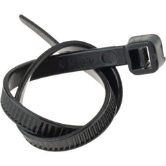 Value Collection - 8" Long Black Nylon Standard Cable Tie - 50 Lb Tensile Strength, 54mm Max Bundle Diam - USA Tool & Supply