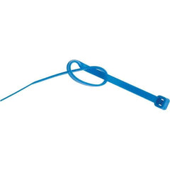 Value Collection - 8" Long Blue Nylon Standard Cable Tie - 50 Lb Tensile Strength, 54mm Max Bundle Diam - USA Tool & Supply