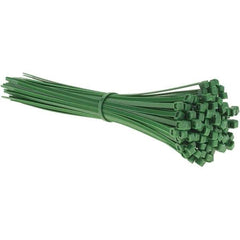 Value Collection - 11.9" Long Green Nylon Standard Cable Tie - 50 Lb Tensile Strength, 84mm Max Bundle Diam - USA Tool & Supply