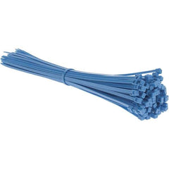 Value Collection - 15.2" Long Blue Nylon Standard Cable Tie - 50 Lb Tensile Strength, 114mm Max Bundle Diam - USA Tool & Supply