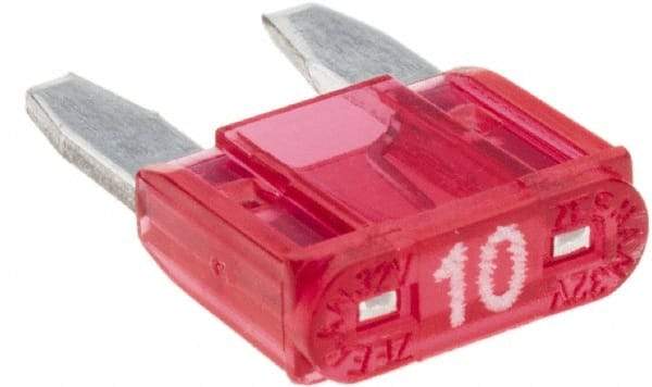 Value Collection - 10 Amp, Automotive Fuse - Red - USA Tool & Supply