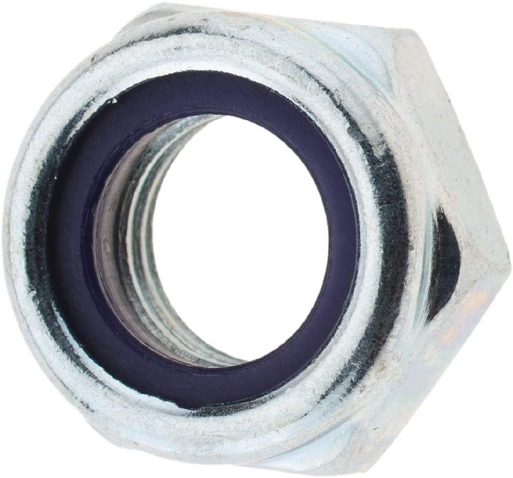 Value Collection - 5/16-24 UNF Steel Right Hand Hex Nut - 1/2" Across Flats, 17/64" High, Zinc Yellow Dichromate Finish - USA Tool & Supply