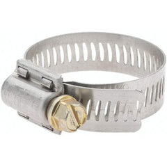 Made in USA - SAE Size 20, 13/16 to 1-3/4" Diam, Stainless Steel Worm Drive Clamp - USA Tool & Supply