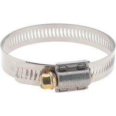 Made in USA - SAE Size 40, 2-1/16 to 3" Diam, Stainless Steel Worm Drive Clamp - USA Tool & Supply