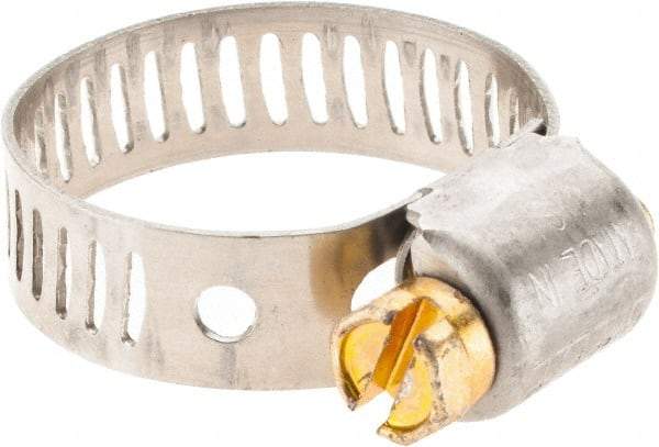 Made in USA - SAE Size 8, 1/2 to 29/32" Diam, Stainless Steel Worm Drive Clamp - USA Tool & Supply