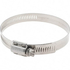 Made in USA - SAE Size 56, 3-1/16 to 4" Diam, Stainless Steel Worm Drive Clamp - USA Tool & Supply