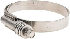 Made in USA - 2-3/4 to 3-5/8" Diam, Stainless Steel Worm Drive Clamp - USA Tool & Supply