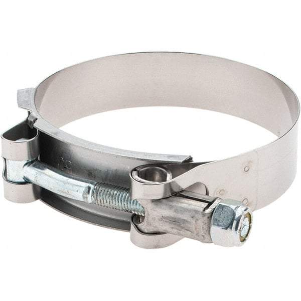 Made in USA - Bolt Clamps Type: T-Bolt Hose Clamp Minimum Diameter (Decimal Inch): 2.7500 - USA Tool & Supply