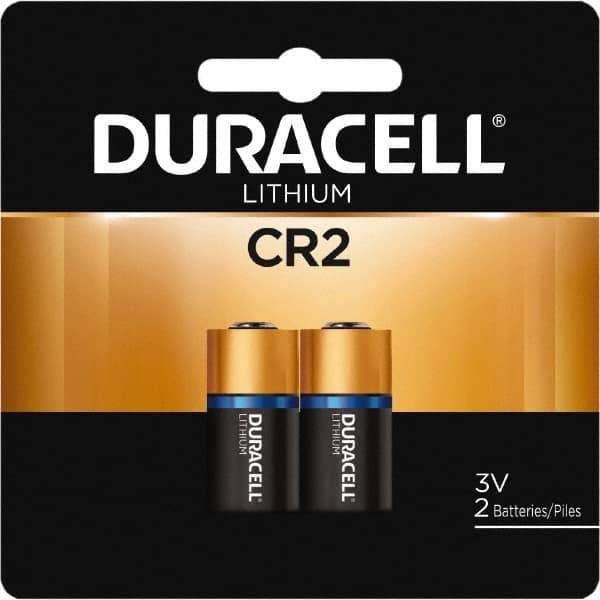 Duracell - Size CR2, Lithium, Button & Coin Cell Battery - 3 Volts - USA Tool & Supply