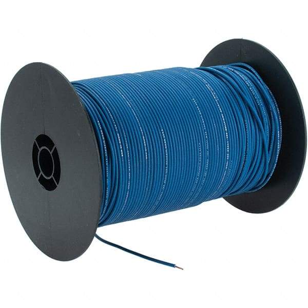 EastPenn - 18 AWG, 1,000' OAL, Hook Up Wire - Blue Polyethylene Jacket - USA Tool & Supply