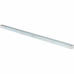 Value Collection - 12" Long x 3/8" High x 3/8" Wide, Zinc-Plated Oversized Key Stock - Cold Drawn Steel - USA Tool & Supply