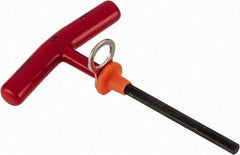 Proto - 1/4" Hex, Tethered T-Handle Cushion Grip, Hex Key - 6" OAL, Alloy Steel, Inch System of Measurement - USA Tool & Supply