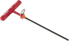 Proto - 1/8" Hex, Tethered T-Handle Cushion Grip, Hex Key - 6" OAL, Alloy Steel, Inch System of Measurement - USA Tool & Supply