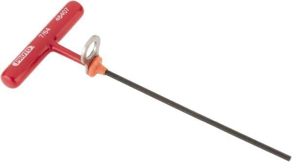 Proto - 7/64" Hex, Tethered T-Handle Cushion Grip, Hex Key - 6" OAL, Alloy Steel, Inch System of Measurement - USA Tool & Supply