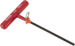 Proto - 3/16" Hex, Tethered T-Handle Cushion Grip, Hex Key - 6" OAL, Alloy Steel, Inch System of Measurement - USA Tool & Supply