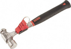 Proto - Steel Tethered Ball Pein Hammer - Steel Handle with Grip, 1-5/16" Face Diam, 12-7/8" OAL - USA Tool & Supply