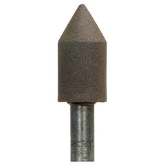 1″ × 2″ 1/2″ Spindle Center Lap Mounted Point 80 Grit Aluminum Oxide - USA Tool & Supply