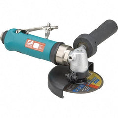 Dynabrade - 4" Wheel Diam, 13,500 RPM, Pneumatic Cutoff & Cutoff-Grinder Tool - Right Angle Handle, 1/4 NPT Inlet - USA Tool & Supply