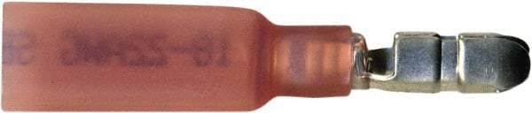 Value Collection - 20 to 18 AWG Crimp Bullet Connector - 0.157" Bullet Diam, Red Heat Shrink & Polyolefin Insulation - USA Tool & Supply