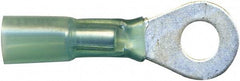 Made in USA - 16-14 AWG Partially Insulated Solder Connection Ring Terminal - 1/4" Stud, Copper Contact - USA Tool & Supply