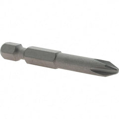 VEGA Industries - #2, Insert Phillips Screwdriver Bit - 1/4" Drive, 2" OAL - USA Tool & Supply