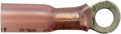 Value Collection - 22-18 AWG Partially Insulated Crimp Connection Circular Ring Terminal - #8 Stud, Copper Contact - USA Tool & Supply