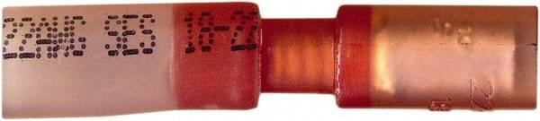 Value Collection - 20 to 18 AWG Crimp Bullet Connector - 0.157" Bullet Diam, Red Heat Shrink & Polyolefin Insulation - USA Tool & Supply