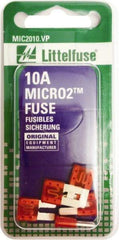 Littelfuse - 10 Amp, 32 VDC, Automotive Fuse - 9.1" Long, Red, Littlefuse 327010 - USA Tool & Supply