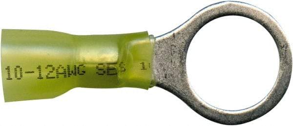 Value Collection - 12-10 AWG Partially Insulated Crimp Connection Circular Ring Terminal - 5/16" Stud, Copper Contact - USA Tool & Supply