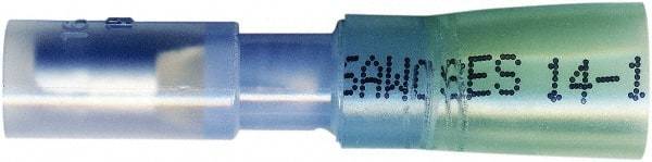 Value Collection - 16 to 14 AWG Crimp Bullet Connector - 0.157" Bullet Diam, Blue Heat Shrink & Polyolefin Insulation - USA Tool & Supply