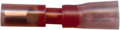 Value Collection - 20 to 18 AWG Crimp Bullet Connector - 0.18" Bullet Diam, Red Heat Shrink & Polyolefin Insulation - USA Tool & Supply