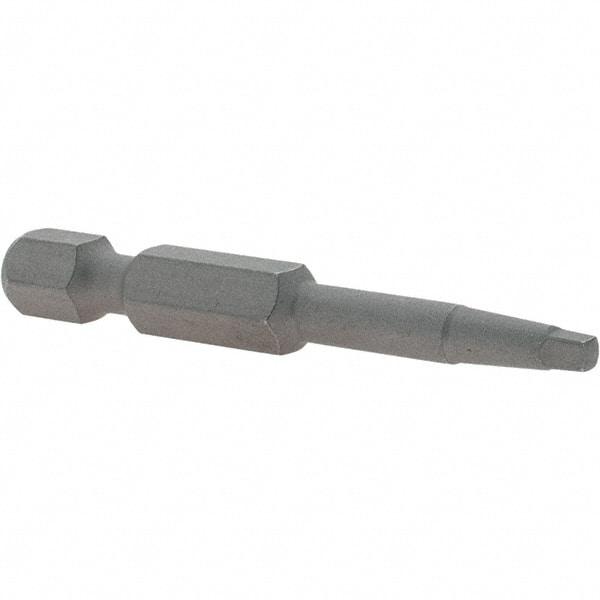 VEGA Industries - #1" Square Size Square Recess Bit - 1/4" Hex Drive, 1-15/16" OAL - USA Tool & Supply