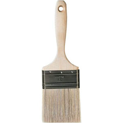 Krylon - 11/16" Flat White China Bristle Wall Brush - 3" Bristle Length, 3" Wood Beavertail Handle - USA Tool & Supply