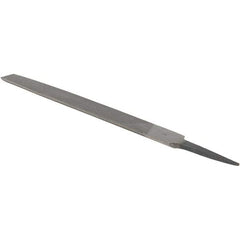 Value Collection - 8" Long, Smooth Cut, Half Round American-Pattern File - Double Cut, 7/32" Overall Thickness - USA Tool & Supply